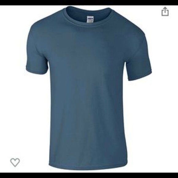 NWT Gildan Indigo Blue Short Sleeve T-shirts - Picture 2 of 4